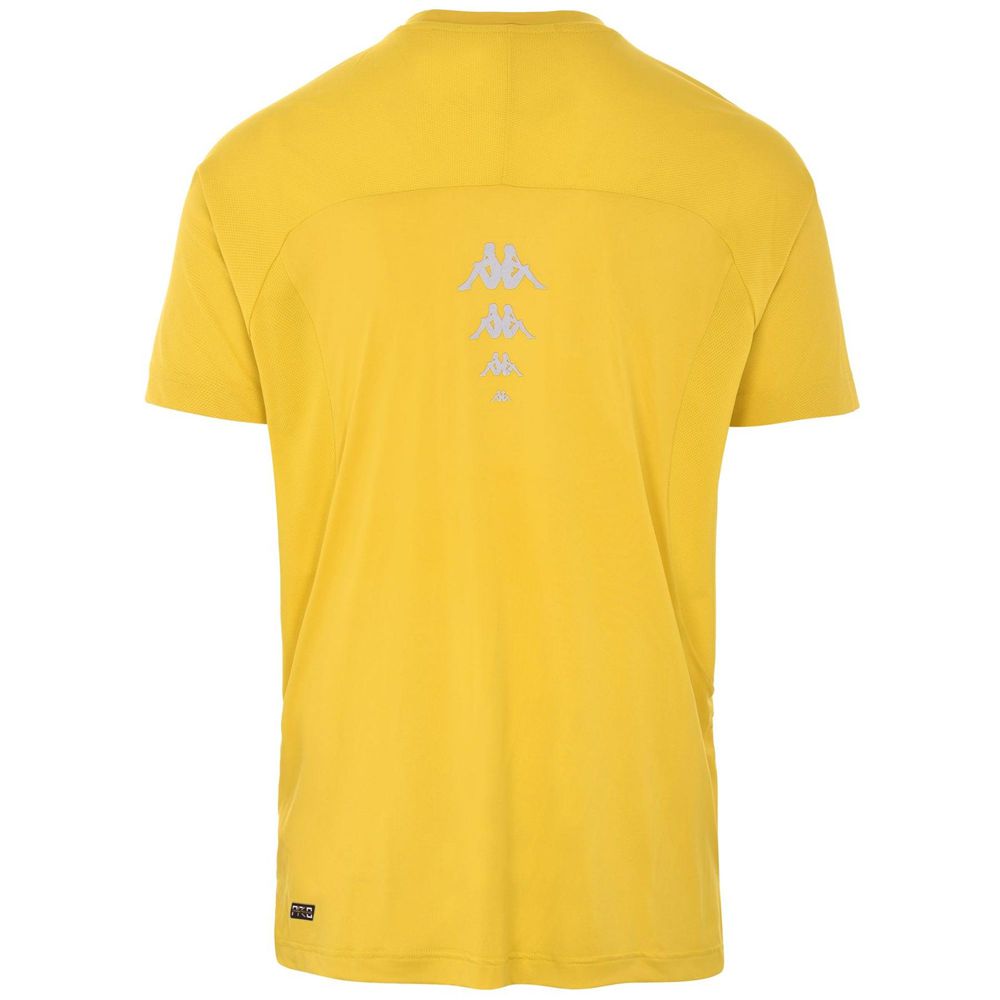 Men Kappa Kombat Eduo Jersey Yellow | 165420-OBK