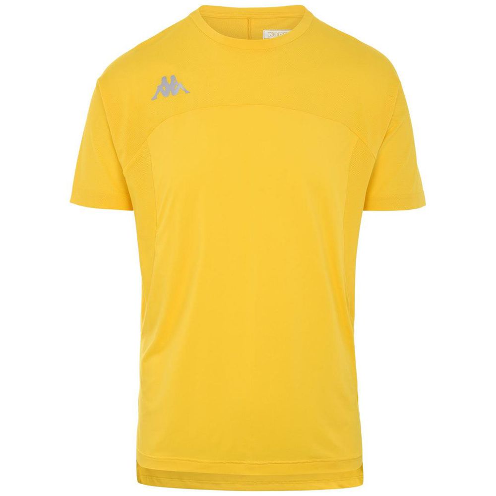 Men Kappa Kombat Eduo Jersey Yellow | 165420-OBK