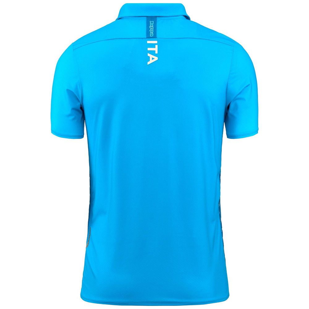 Men Kappa Kombat Fig Jersey Blue | 860137-YVS