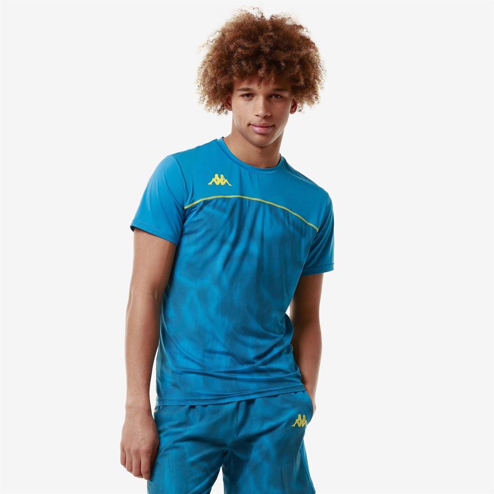 Men Kappa Kombat Fomo Jersey Blue | 298706-YRX