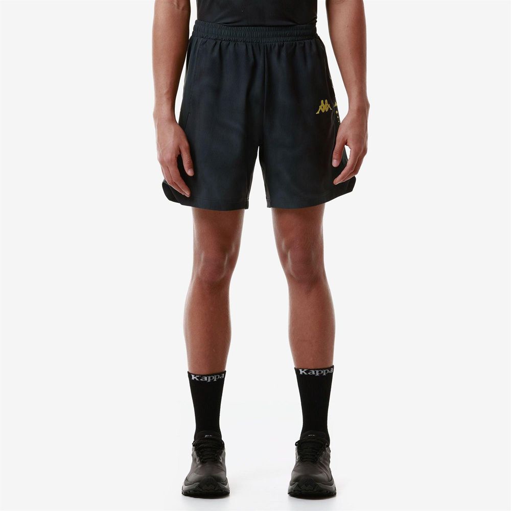 Men Kappa Kombat Fuvu Shorts Black | 357091-LDO