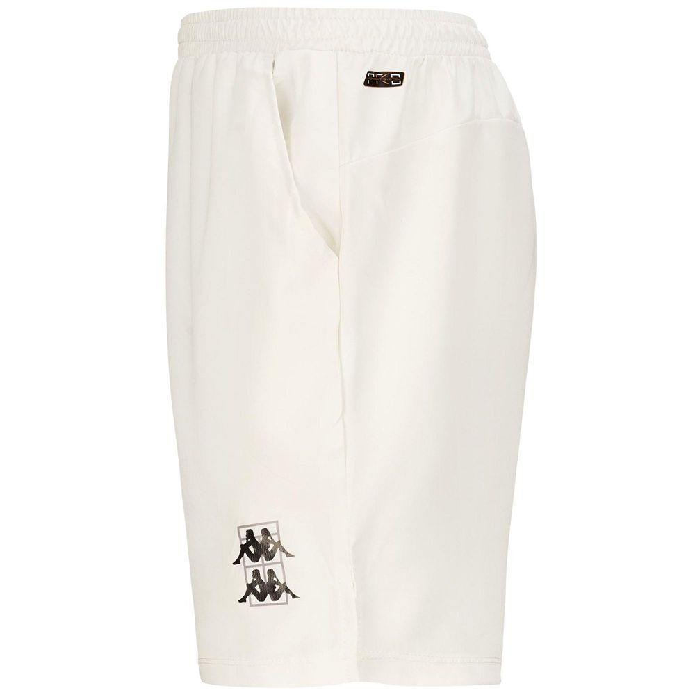 Men Kappa Kombat Padel Diviolo Shorts White | 391240-JSL