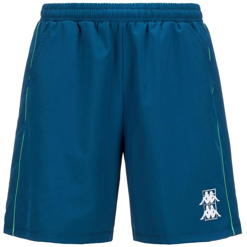 Men Kappa Kombat Padel Fivio Shorts Blue | 832415-DBY