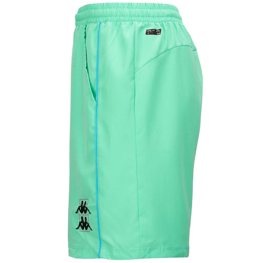 Men Kappa Kombat Padel Fivio Shorts Green | 685721-BAQ