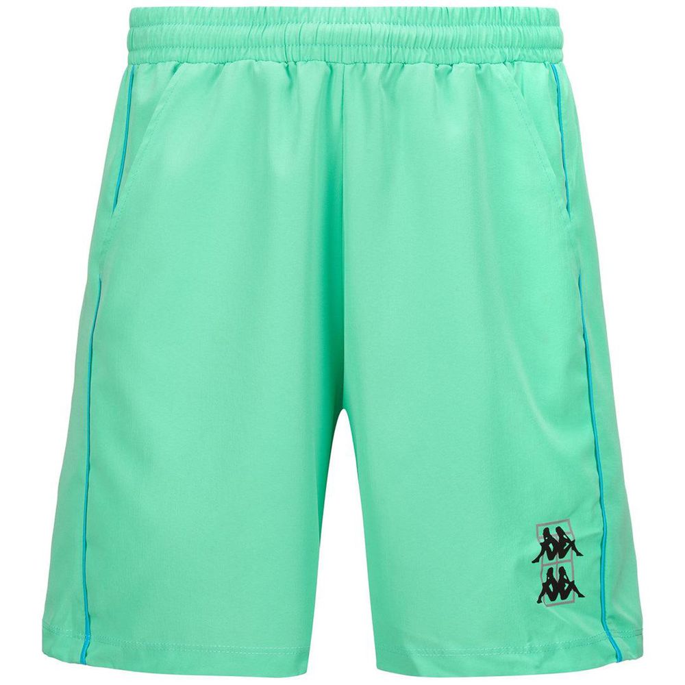 Men Kappa Kombat Padel Fivio Shorts Green | 685721-BAQ