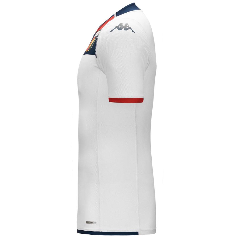 Men Kappa Kombat Pro 2024 Genoa Jersey White | 725403-VKG