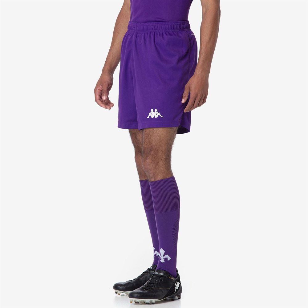 Men Kappa Kombat Ryder Fiorentina Shorts Purple | 476251-IZP