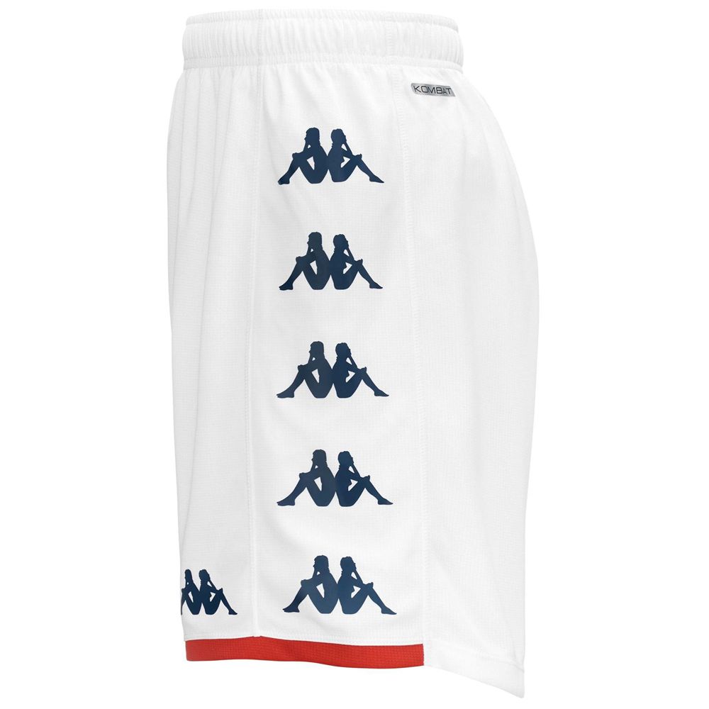 Men Kappa Kombat Ryder Genoa Shorts White | 815692-NZA