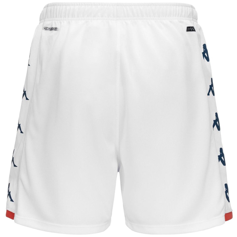 Men Kappa Kombat Ryder Genoa Shorts White | 815692-NZA