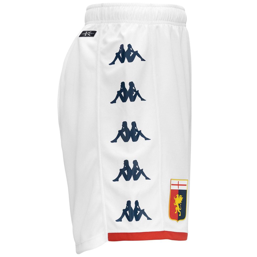 Men Kappa Kombat Ryder Genoa Shorts White | 815692-NZA