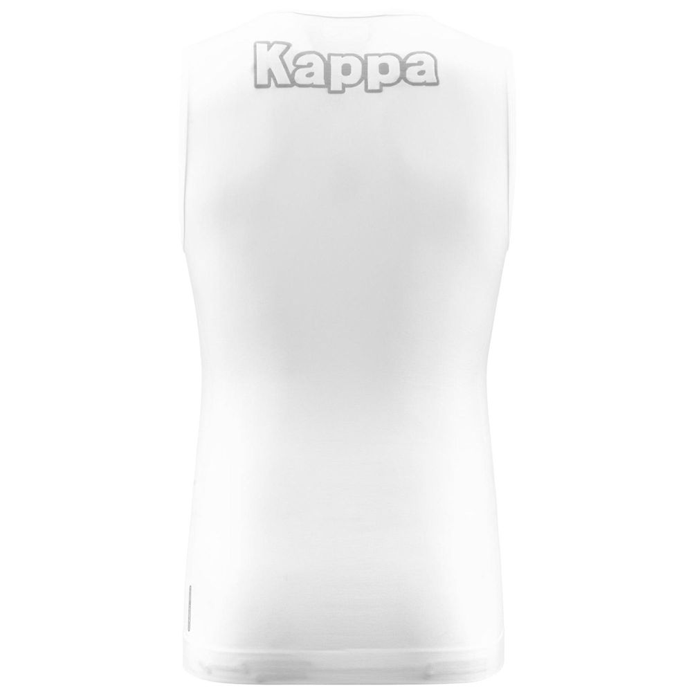 Men Kappa Kombat Skin Bankv Tank Top White | 693184-VRB