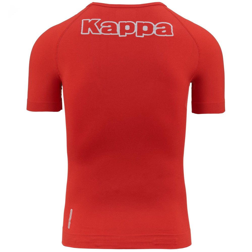 Men Kappa Kombat Skin Bortv T-Shirt Red | 891326-OZH