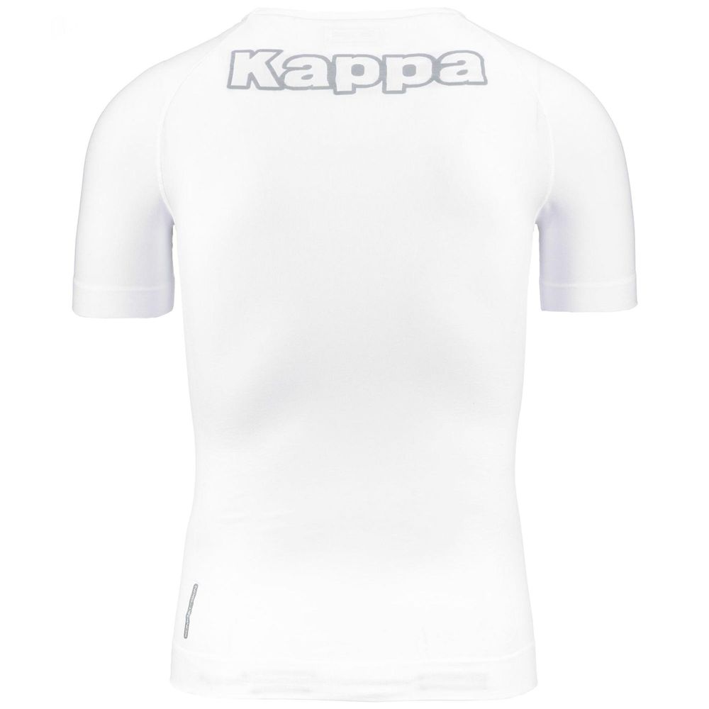 Men Kappa Kombat Skin Bortv T-Shirt White | 503981-FDU