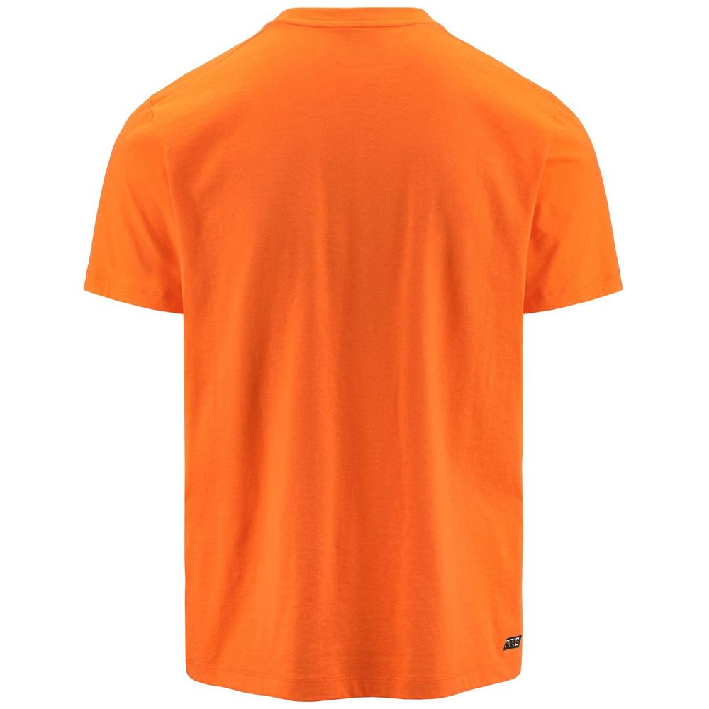 Men Kappa Kombat Wkt Ecairo T-Shirt Orange | 675849-SWD