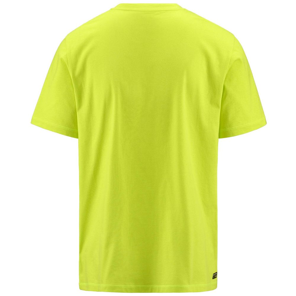 Men Kappa Kombat Wkt Ecairo T-Shirt Yellow | 736489-DAU