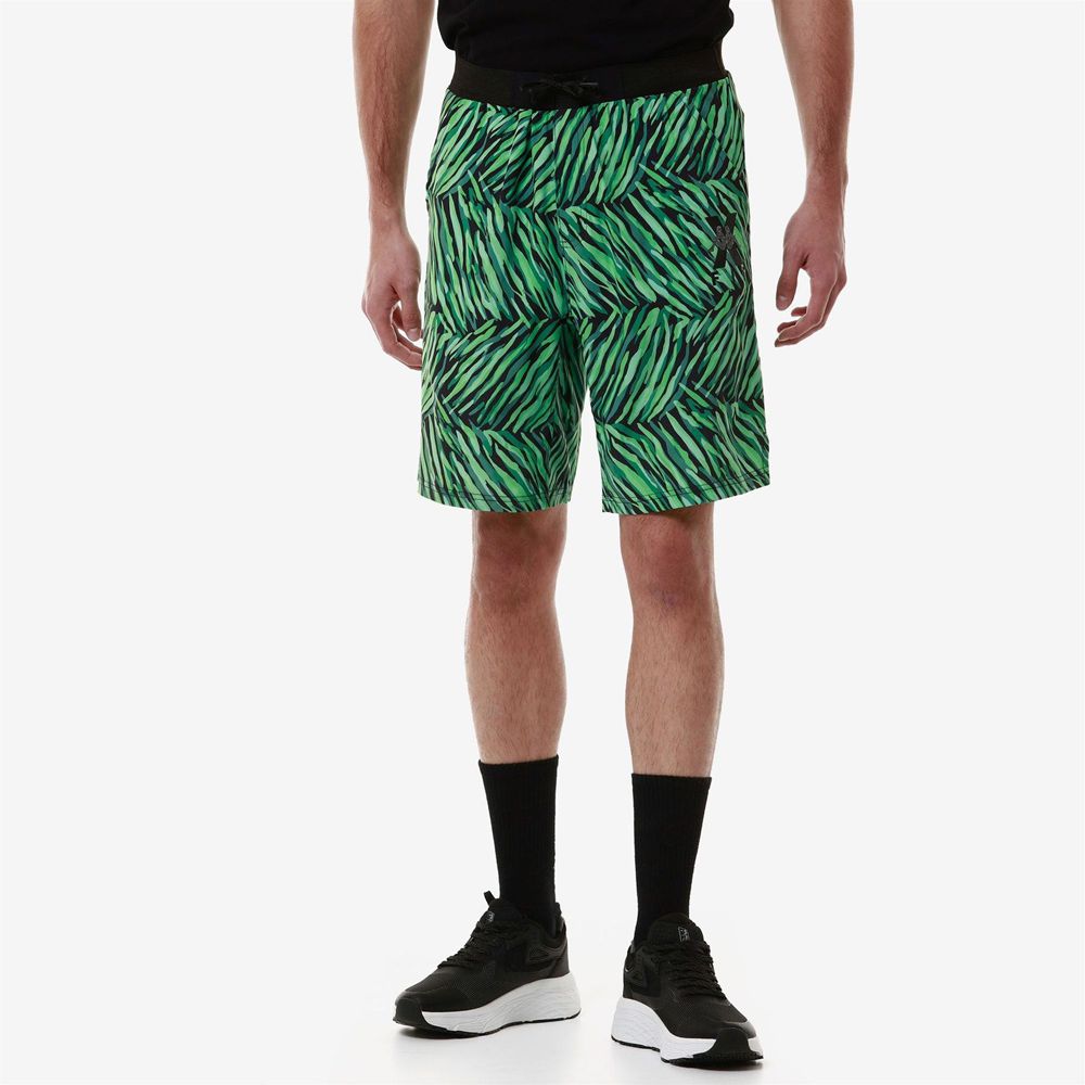 Men Kappa Kombat Wkt Eclito Shorts Green | 056287-PMQ