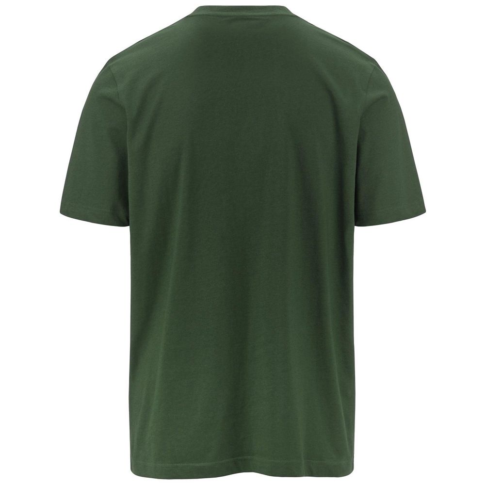 Men Kappa Logo Amberis T-Shirt Green | 792506-FLH