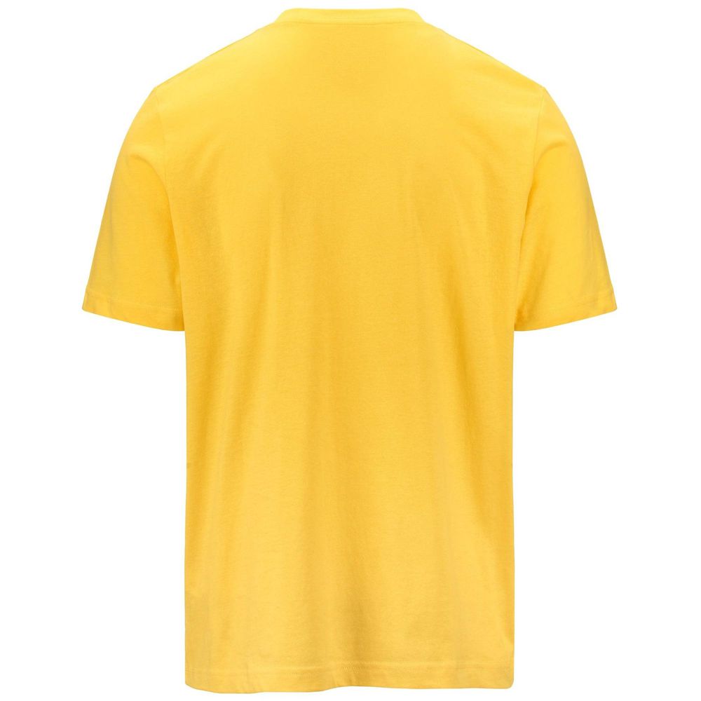 Men Kappa Logo Amberis T-Shirt Yellow | 930428-YWC