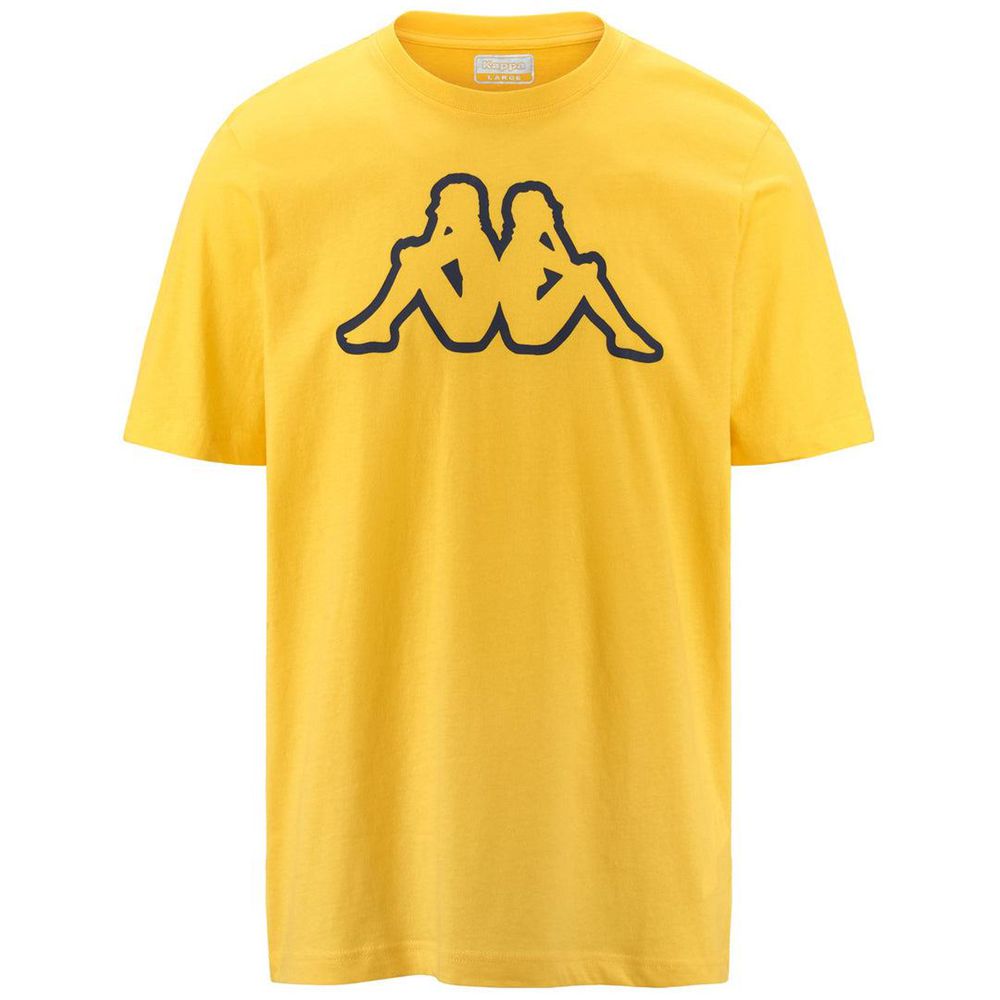 Men Kappa Logo Amberis T-Shirt Yellow | 930428-YWC