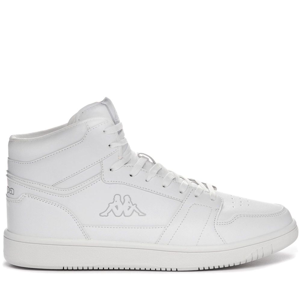 Men Kappa Logo Basil Md Sneakers White | 684352-KFE