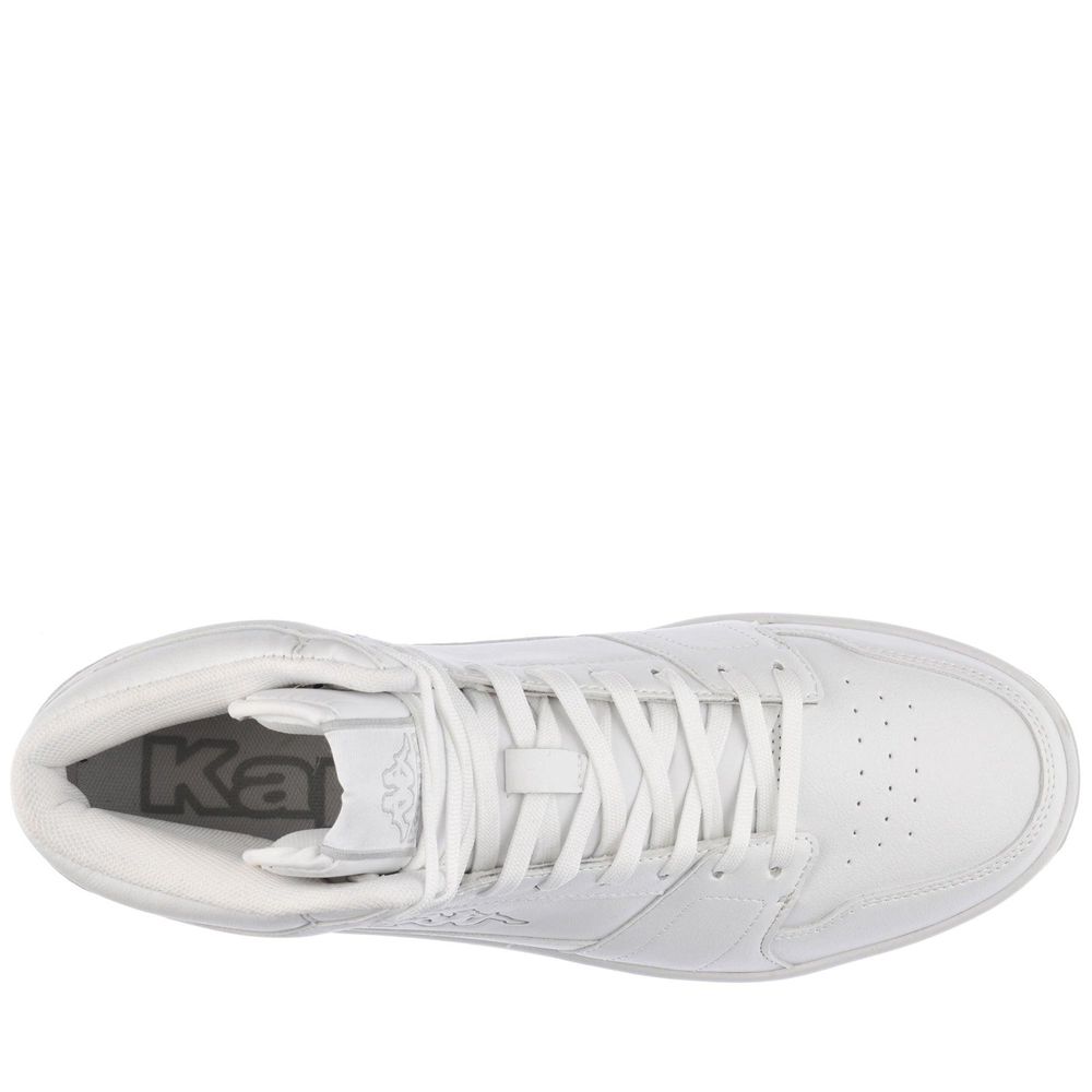 Men Kappa Logo Basil Md Sneakers White | 684352-KFE