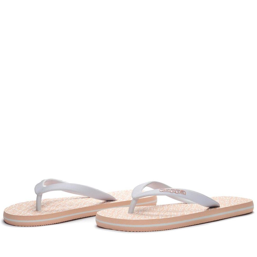 Men Kappa Logo Belkem Flip Flops Pink | 607183-MHU