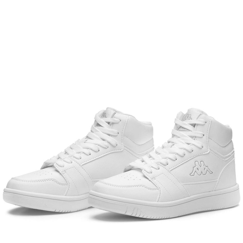 Men Kappa Logo Bernal Md Sneakers White | 942368-VQE