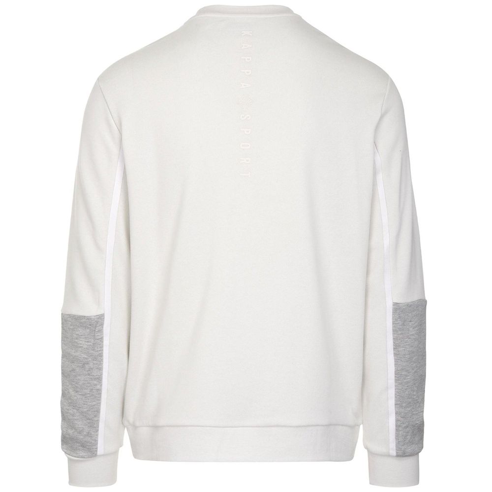 Men Kappa Logo Damian Sweater White | 796032-ZFC