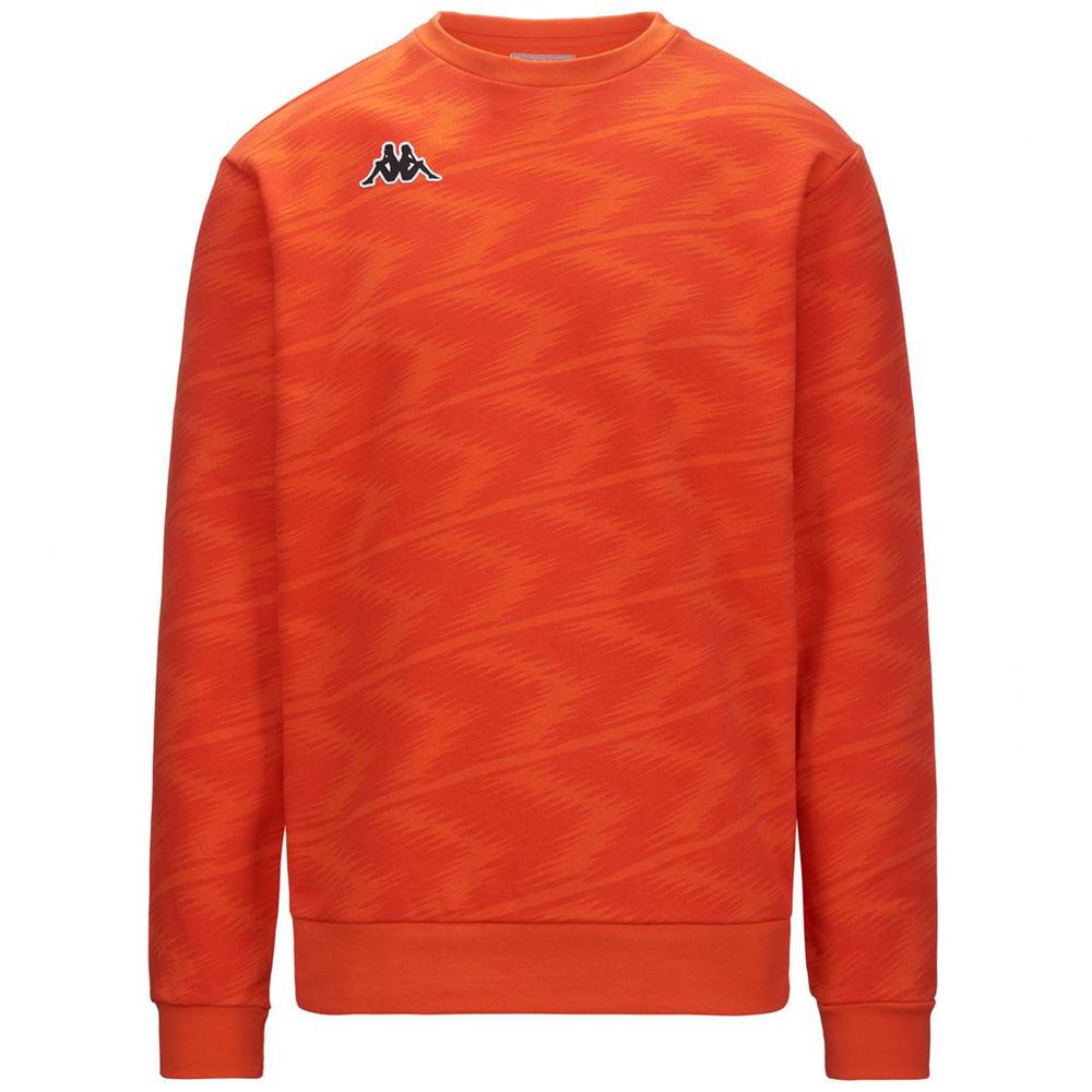 Men Kappa Logo Ebruno Sweater Orange | 085726-BGU