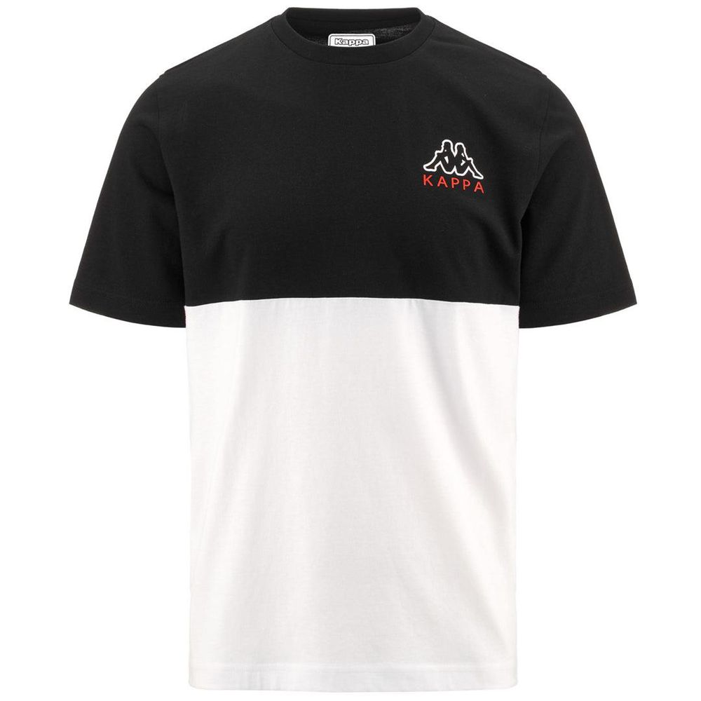 Men Kappa Logo Edwin T-Shirt Black | 028759-POI