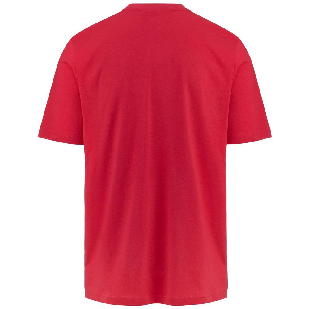 Men Kappa Logo Enea T-Shirt Red | 209861-ZBH