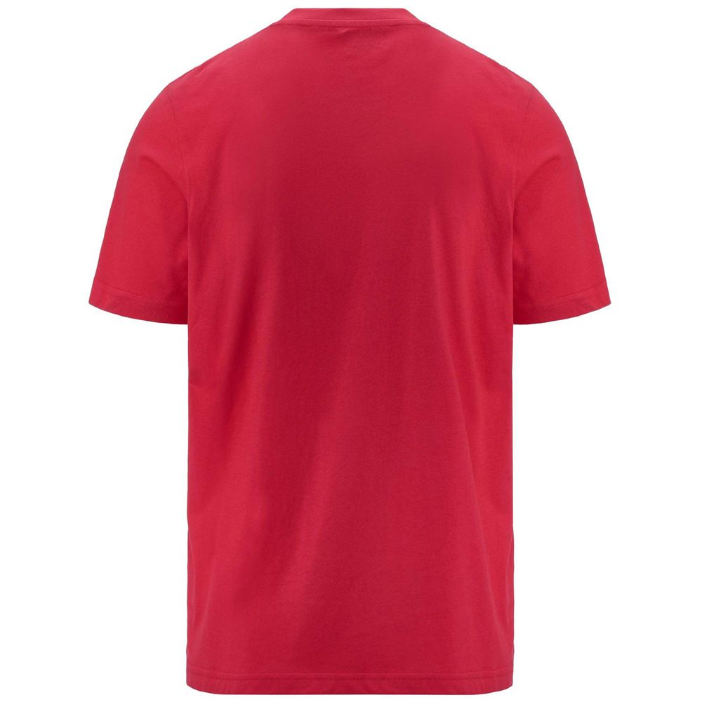 Men Kappa Logo Eragon T-Shirt Red | 019486-NSG