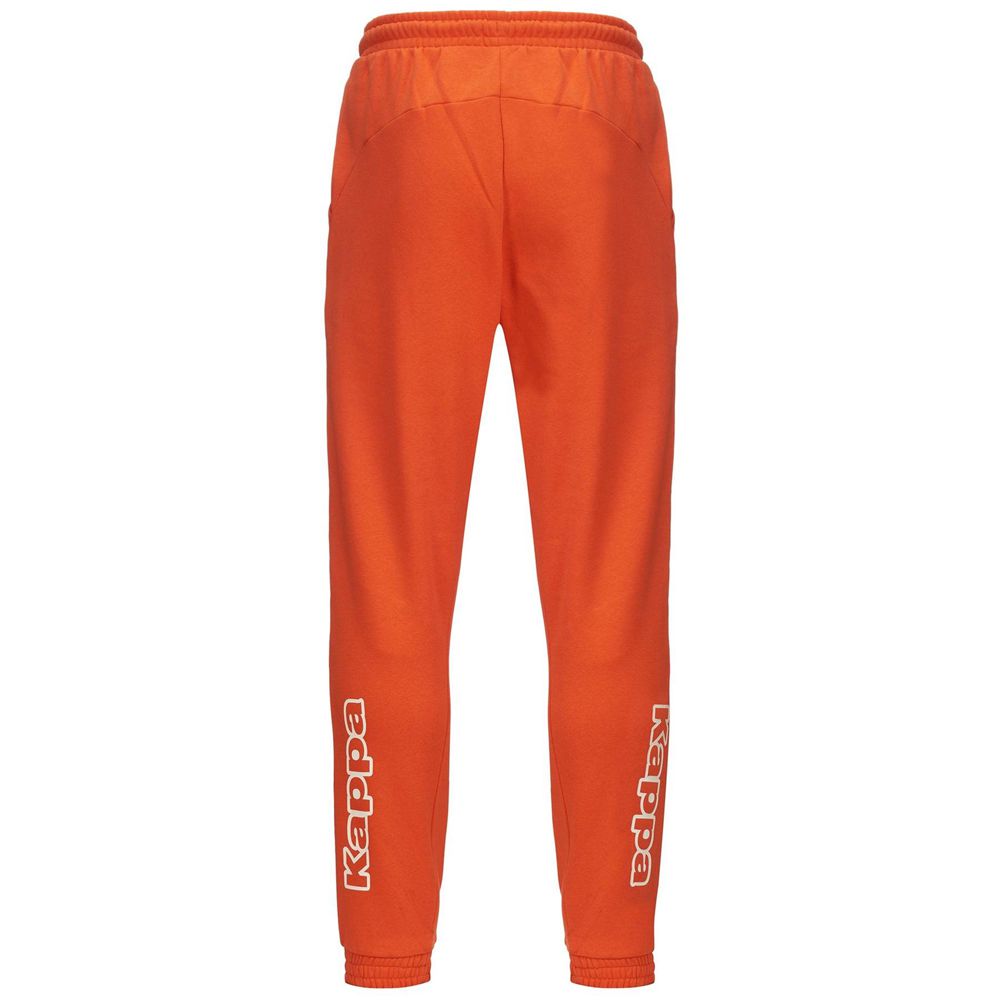 Men Kappa Logo Ester Pants Orange | 413268-IYB