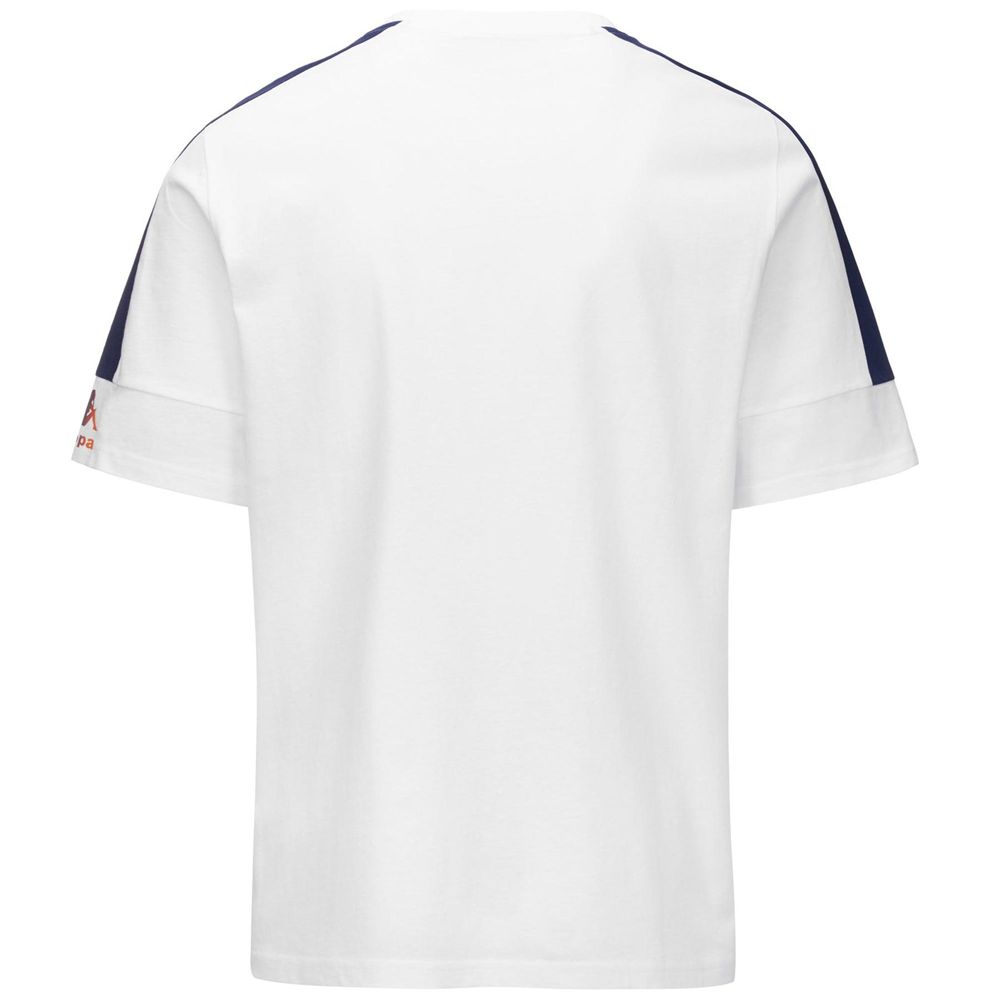 Men Kappa Logo Fagiom T-Shirt White | 308195-PTU