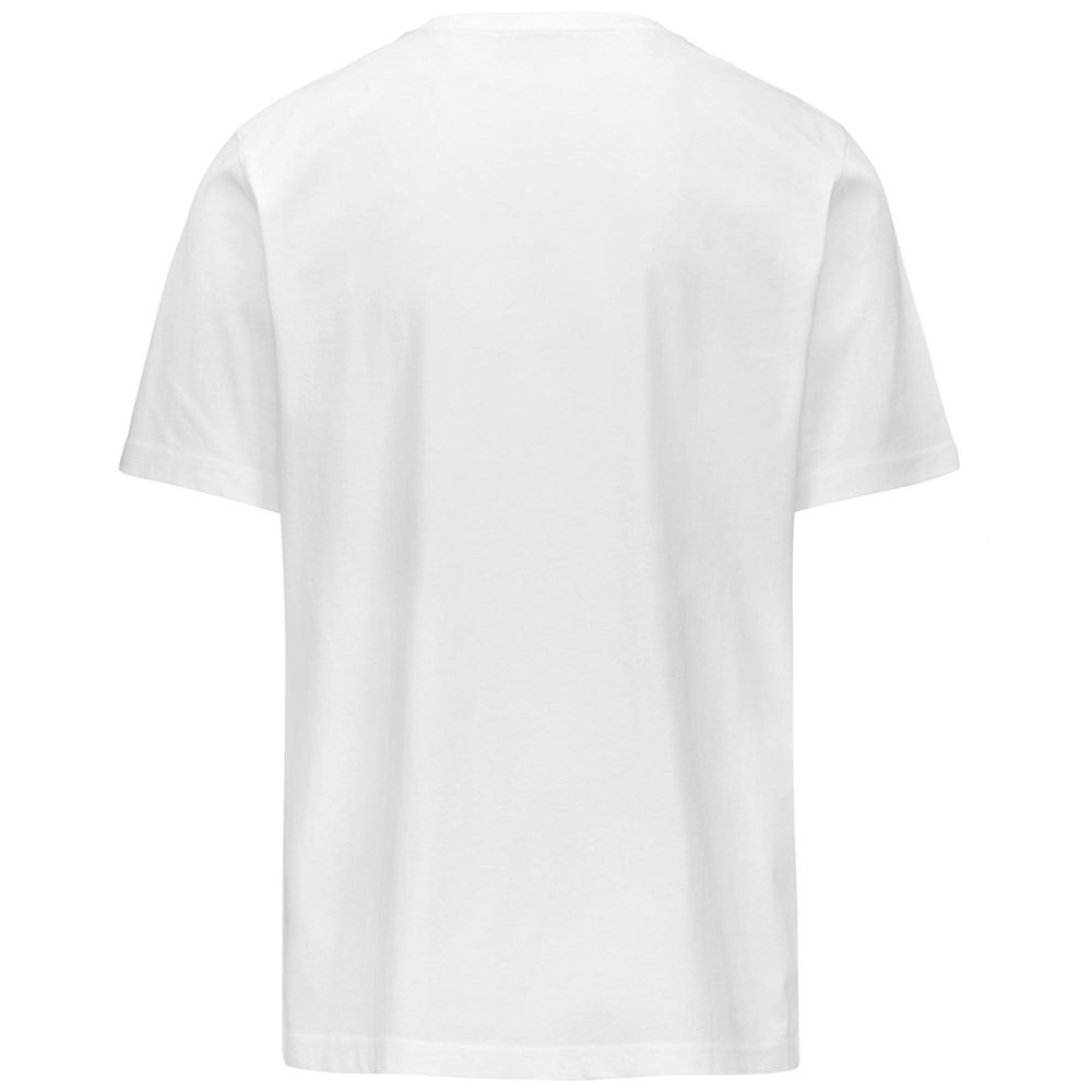 Men Kappa Logo Fanglo T-Shirt White | 917306-RJS