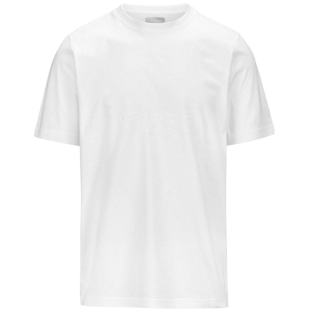 Men Kappa Logo Fanglo T-Shirt White | 917306-RJS