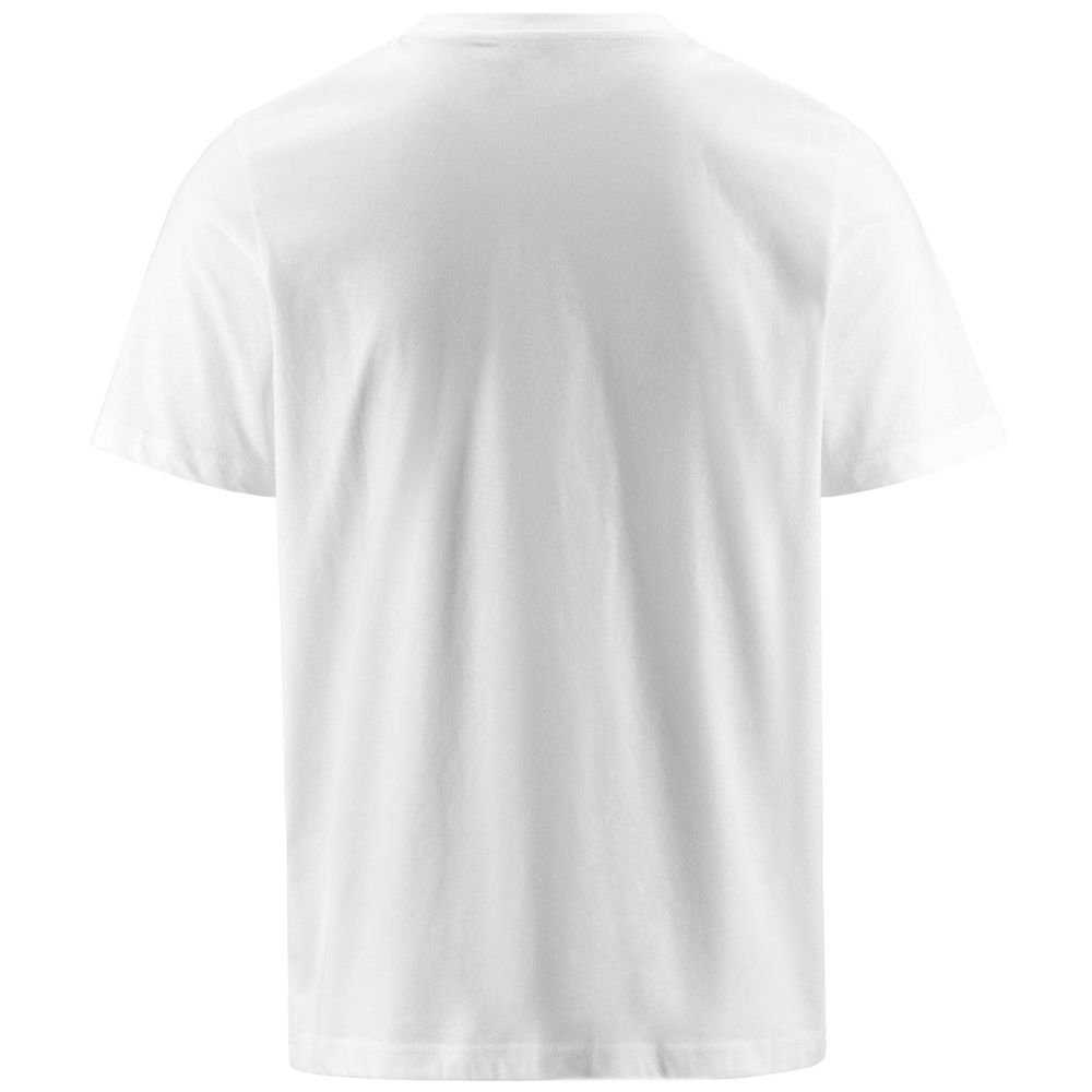 Men Kappa Logo Fardios T-Shirt White | 934025-XJB