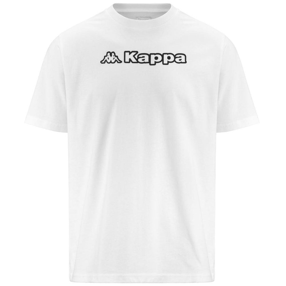 Men Kappa Logo Feddu T-Shirt White | 430795-VPO