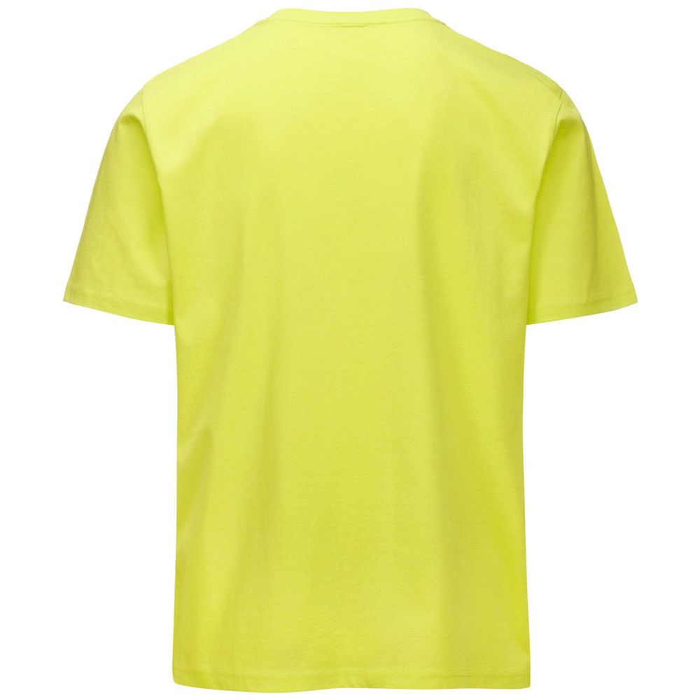 Men Kappa Logo Feddu T-Shirt Yellow | 082613-YLJ