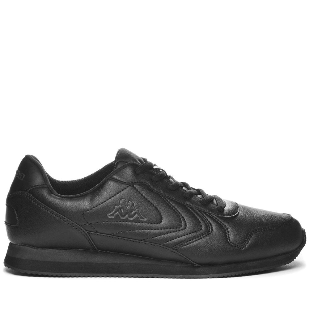 Men Kappa Logo Feeve Sneakers Black | 845039-KAJ