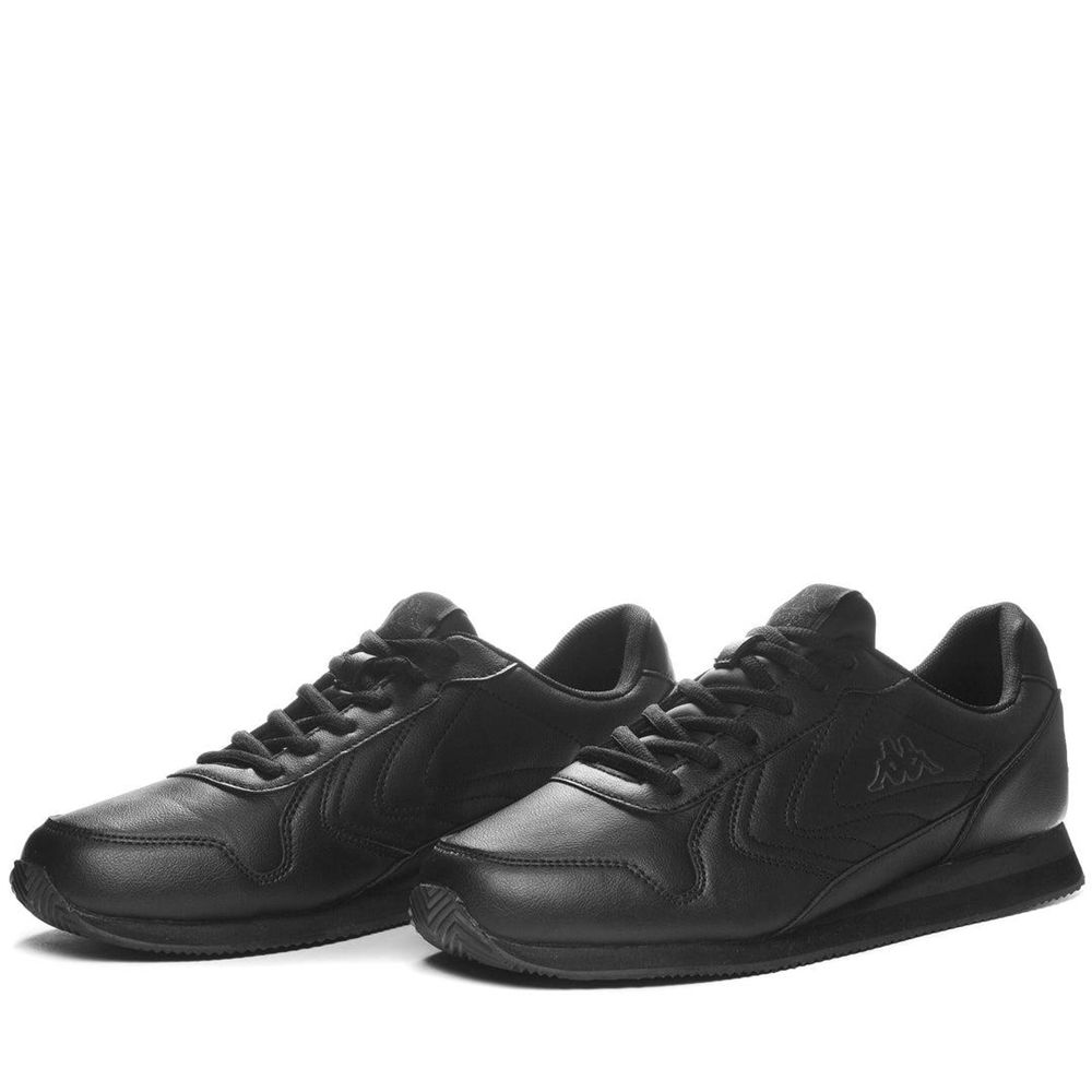 Men Kappa Logo Feeve Sneakers Black | 845039-KAJ