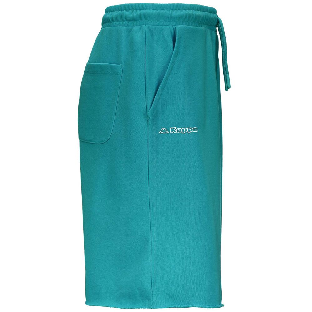 Men Kappa Logo Felito Shorts Blue | 658174-NLD