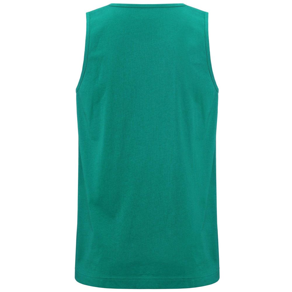 Men Kappa Logo Fevo Tank Top Green | 764320-BKF