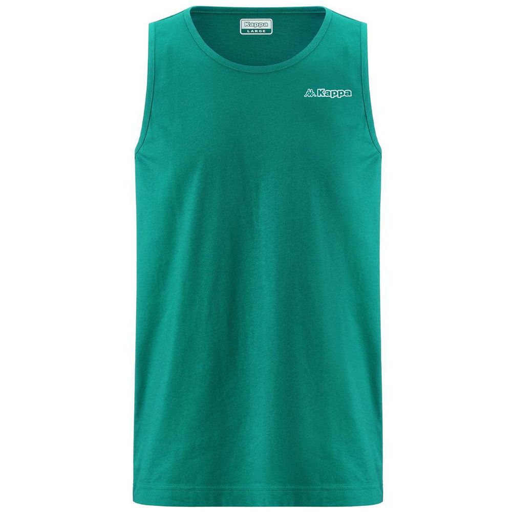 Men Kappa Logo Fevo Tank Top Green | 764320-BKF