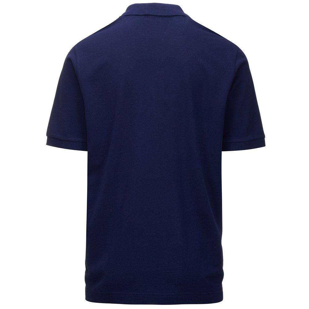 Men Kappa Logo Feystripe Polo Shirt Navy | 815326-OUS