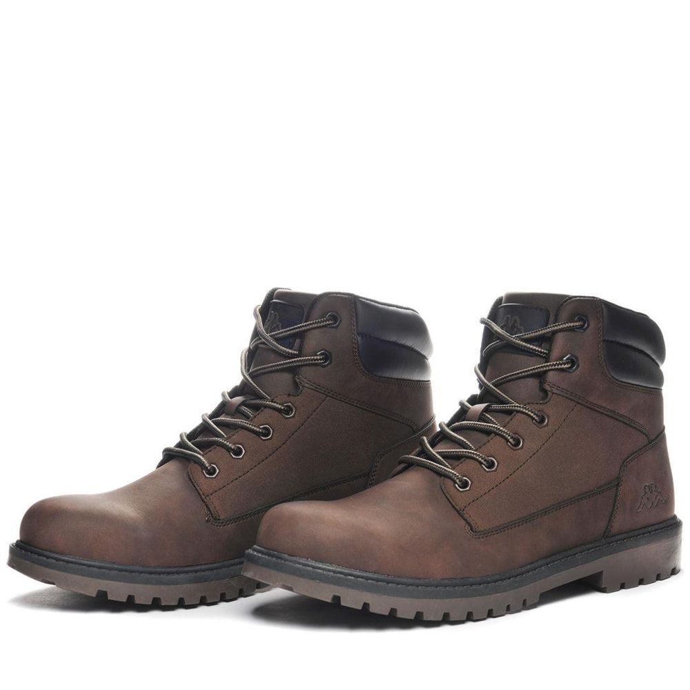 Men Kappa Logo Fillmore Md Boots Brown | 420576-VAG