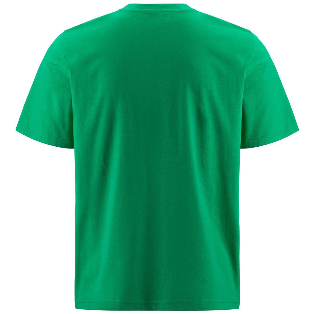 Men Kappa Logo Fioro T-Shirt Green | 307521-AVU