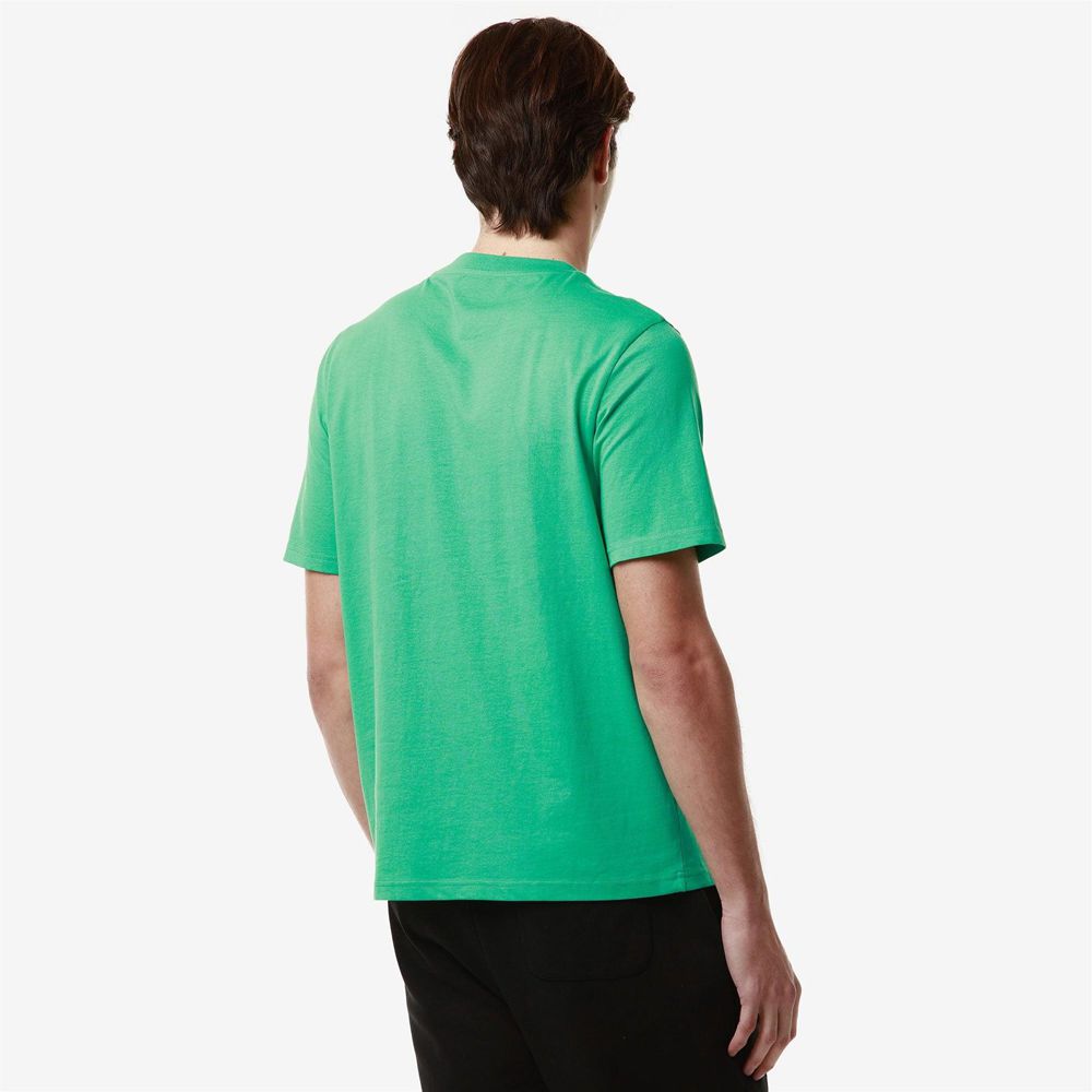 Men Kappa Logo Fioro T-Shirt Green | 307521-AVU