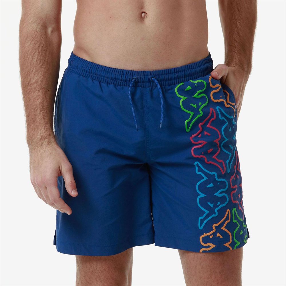 Men Kappa Logo Fokiko Swimwear Blue | 976431-RZO