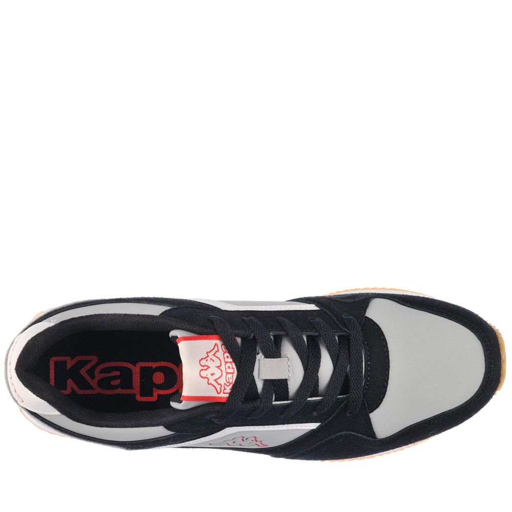 Men Kappa Logo Foles Sneakers Black | 369047-UCY